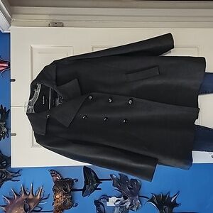 Black Rivet grey peacoat
